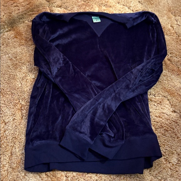 Navy Blue Velour Lounge Set - Picture 3 of 4